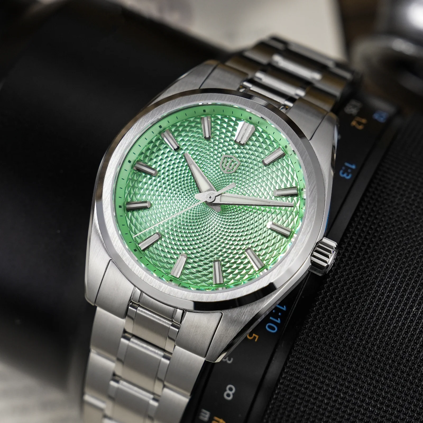 ★US-Pre-Owned★Watchdives WD0003G Guilloche Dial VH31 Men Watch - Image 10