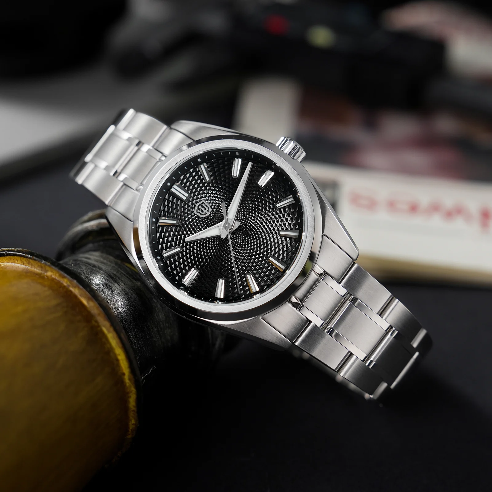 ★US-Pre-Owned★Watchdives WD0003G Guilloche Dial VH31 Men Watch - Image 12