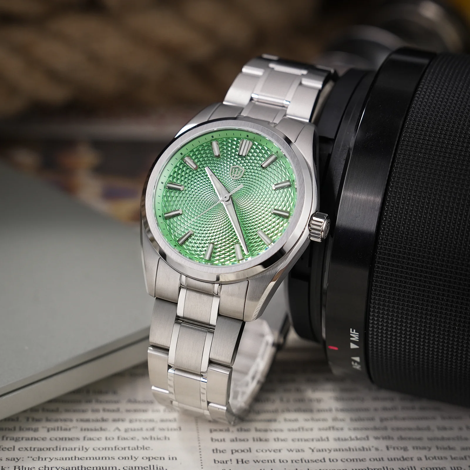 ★US-Pre-Owned★Watchdives WD0003G Guilloche Dial VH31 Men Watch - Image 9