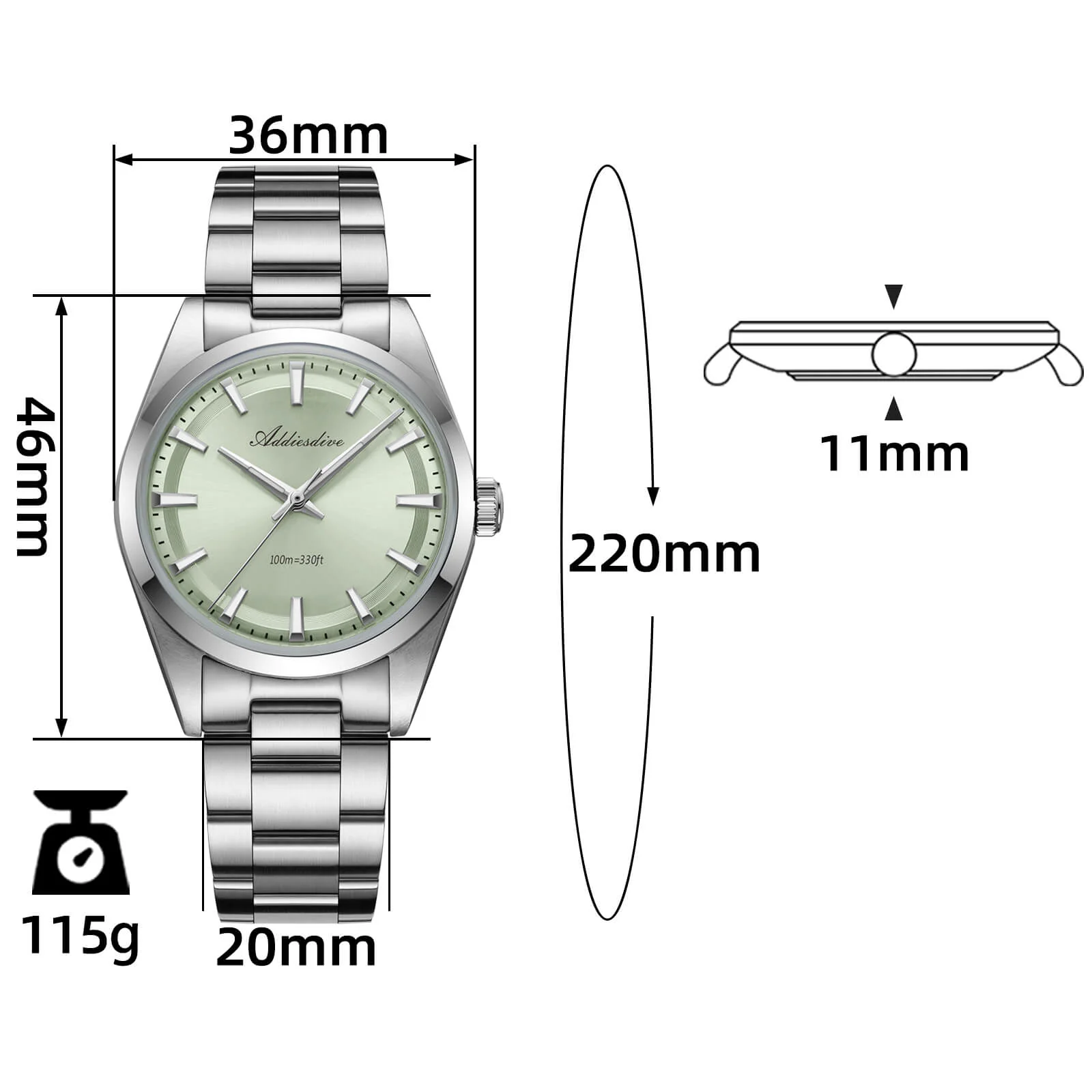 Addiesdive 36mm VH31 Quartz Watch AD2066 - Image 4