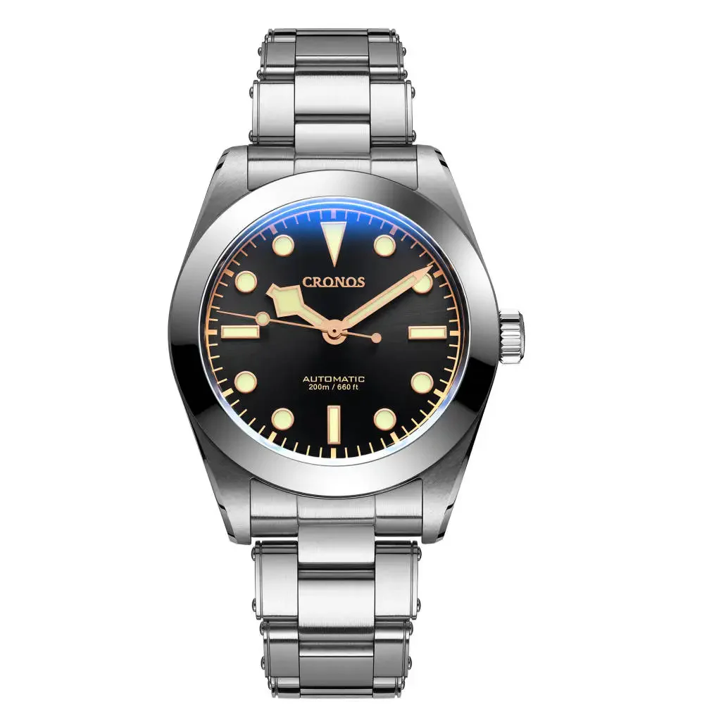 Cronos 39mm NH35 Snowflake Automatic Men Watch L6025 - Image 2