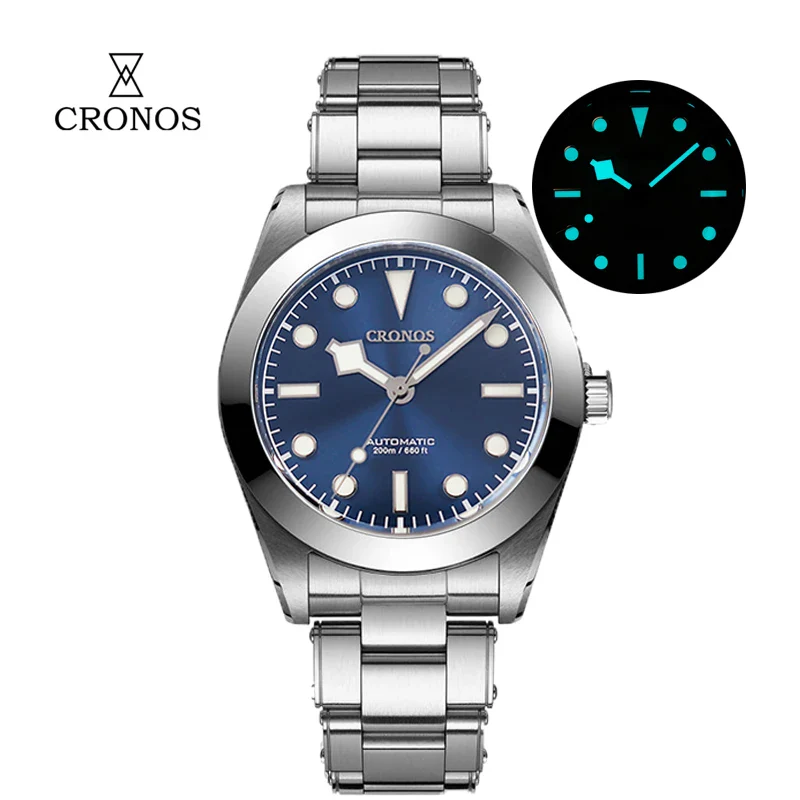 Cronos 39mm NH35 Snowflake Automatic Men Watch L6025 - Image 3