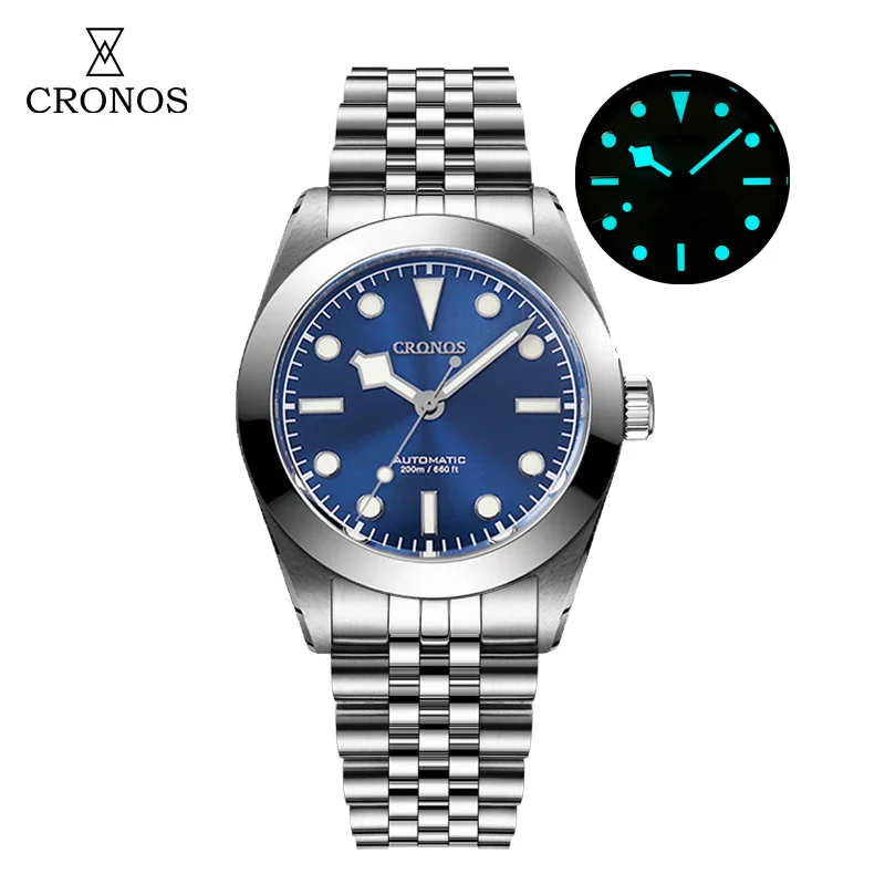 Cronos 39mm NH35 Snowflake Automatic Men Watch L6025 - Image 4