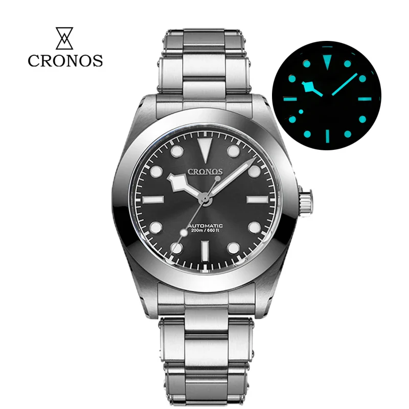 Cronos 39mm NH35 Snowflake Automatic Men Watch L6025 - Image 5
