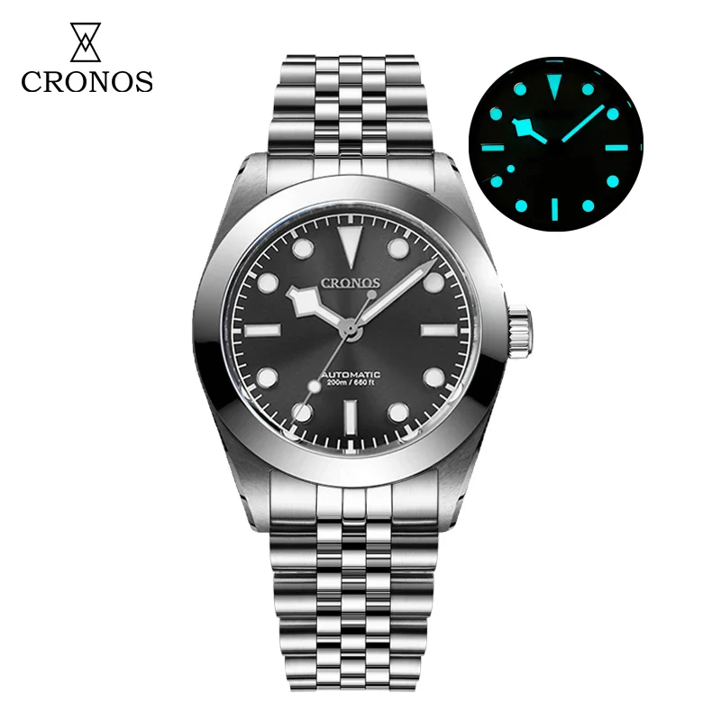 Cronos 39mm NH35 Snowflake Automatic Men Watch L6025 - Image 6