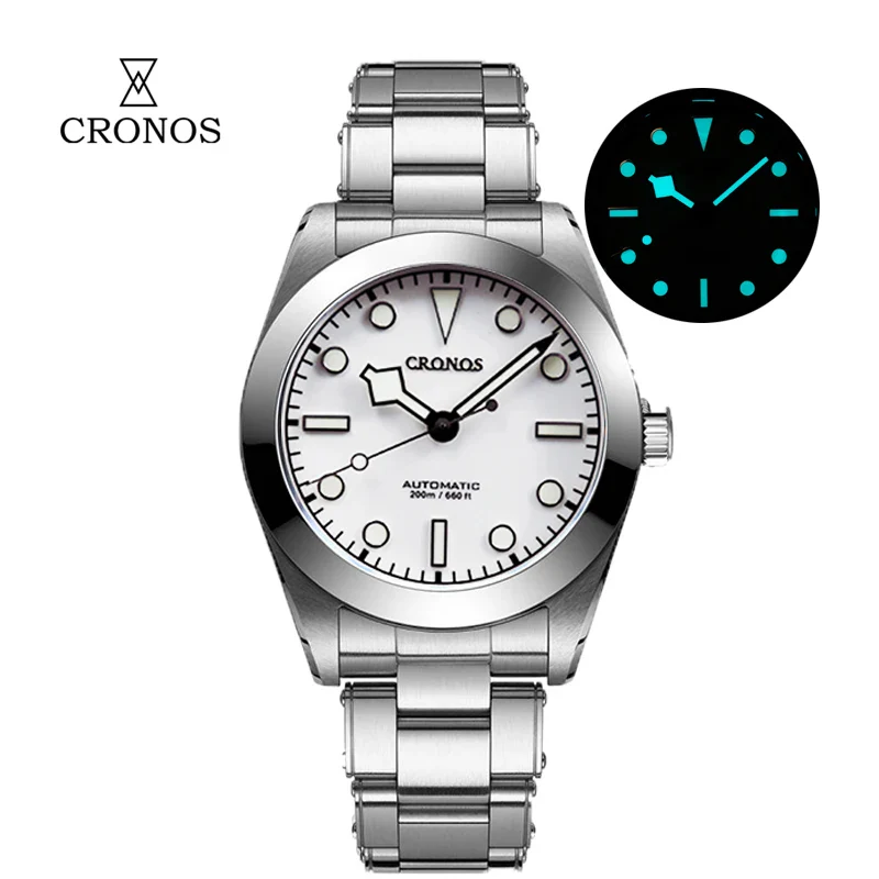 Cronos 39mm NH35 Snowflake Automatic Men Watch L6025 - Image 7