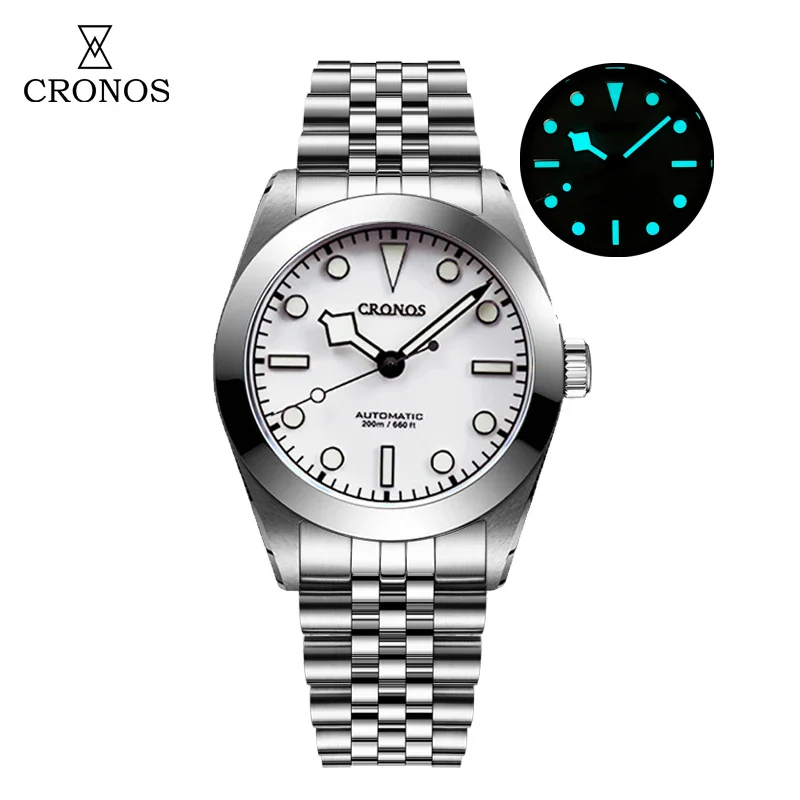 Cronos 39mm NH35 Snowflake Automatic Men Watch L6025 - Image 8