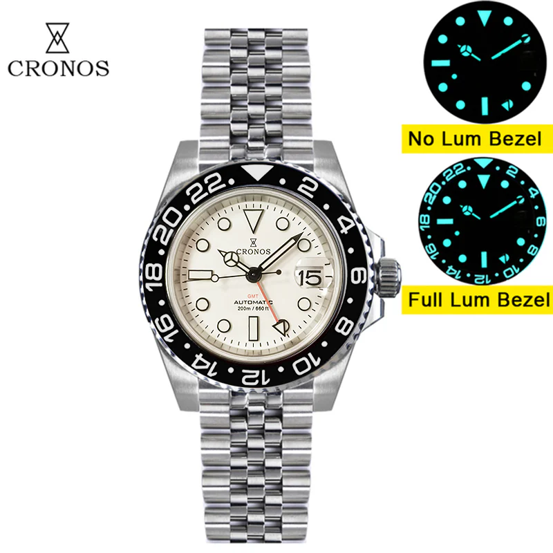 Cronos NH34 GMT Automatic Men Watch L6020 - Image 30