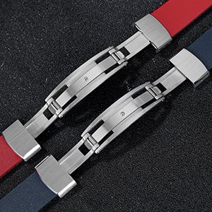 Cut-to-Size CTS FKM Rubber Watch Strap with Deployant Clasp - Image 5