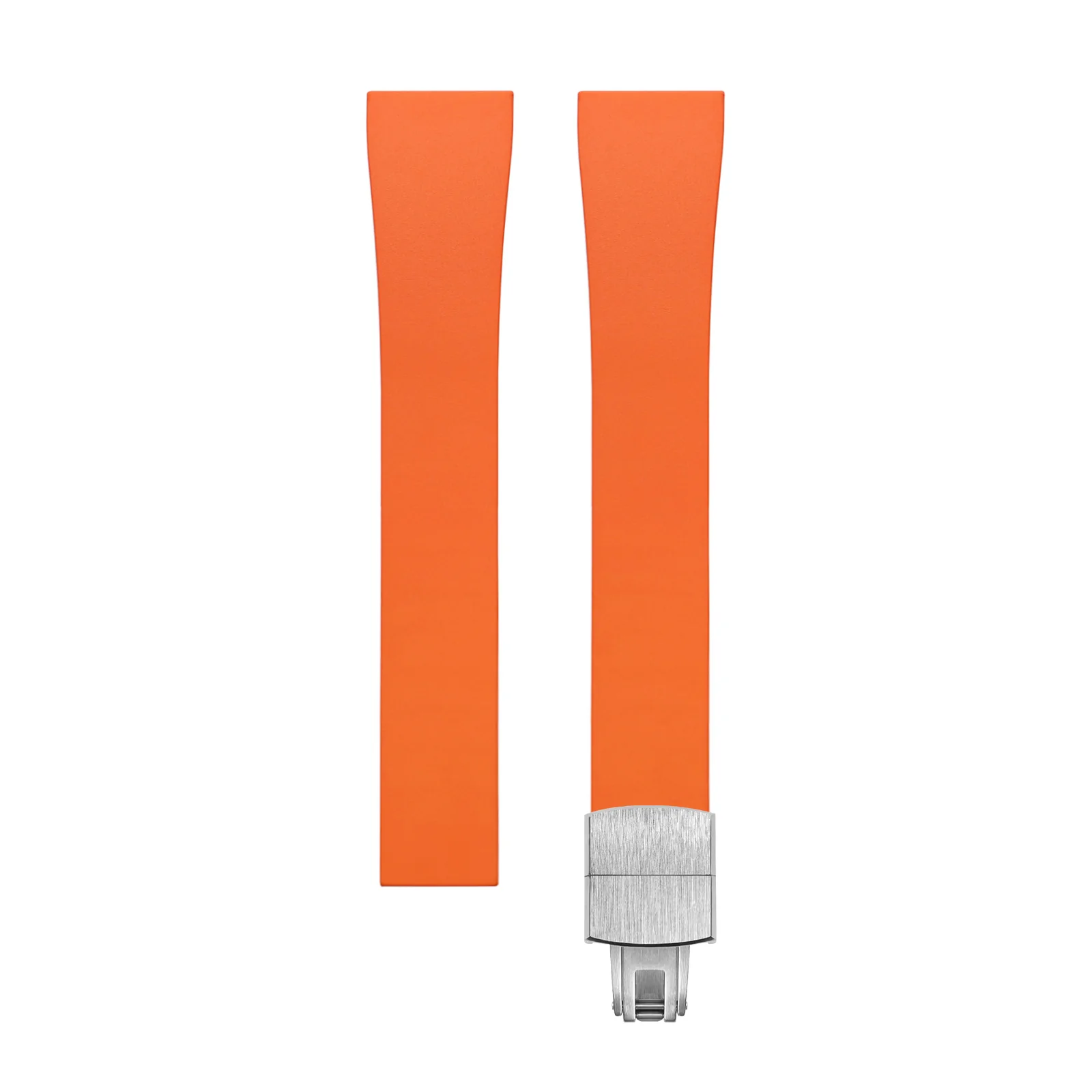 Cut-to-Size CTS FKM Rubber Watch Strap with Deployant Clasp - Image 10
