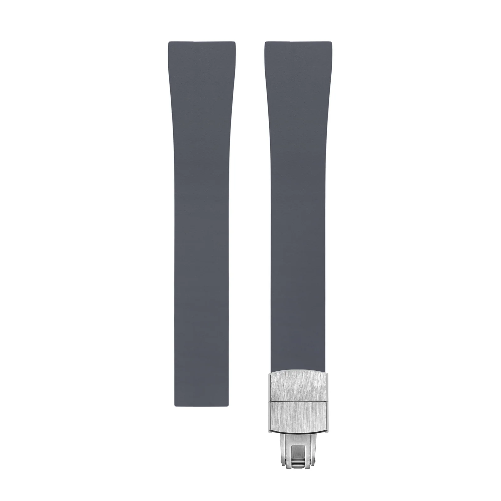 Cut-to-Size CTS FKM Rubber Watch Strap with Deployant Clasp - Image 14