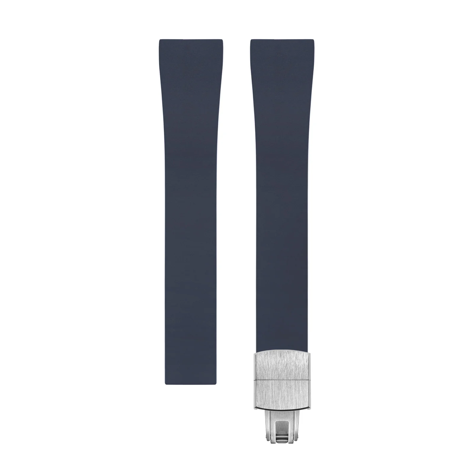 Cut-to-Size CTS FKM Rubber Watch Strap with Deployant Clasp - Image 16
