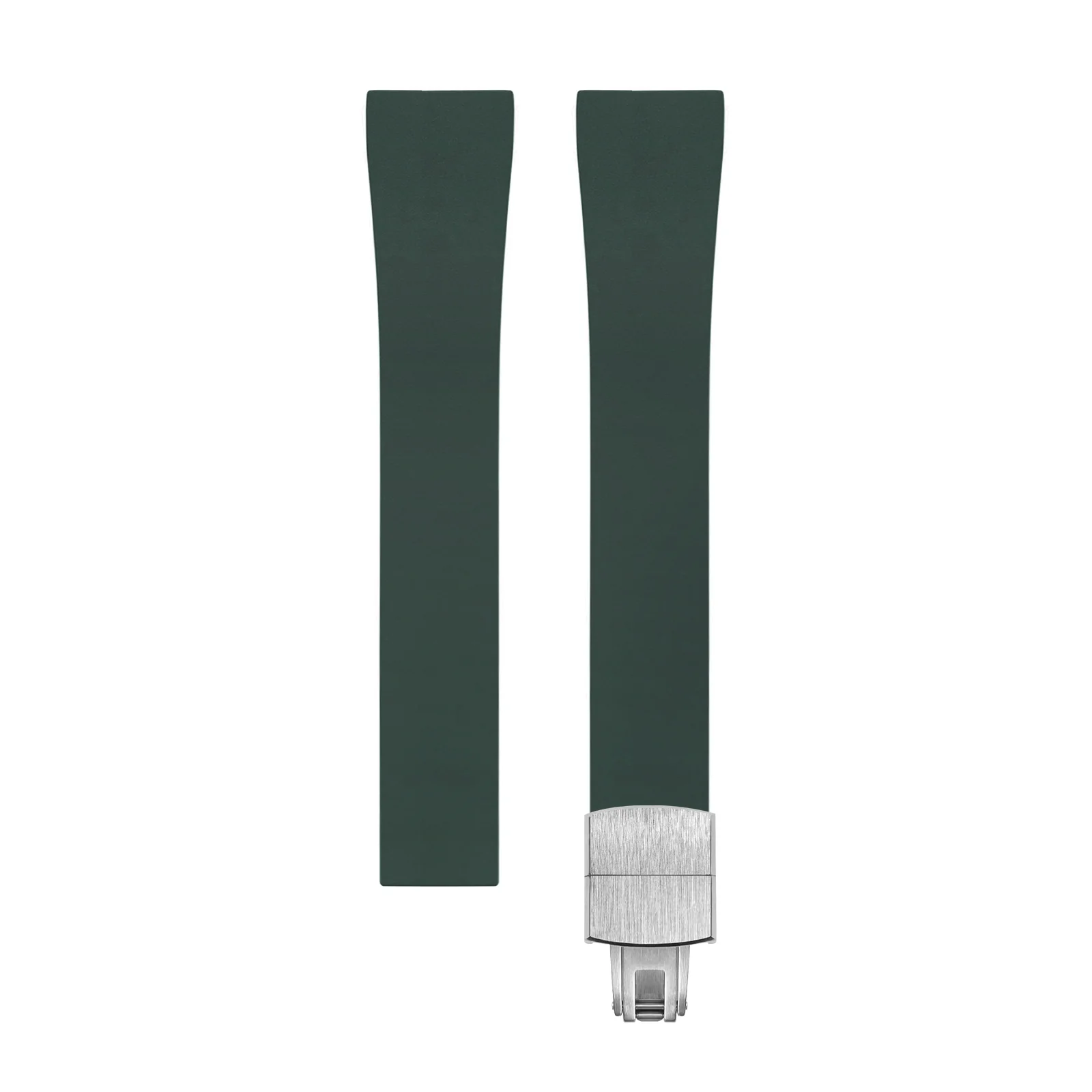 Cut-to-Size CTS FKM Rubber Watch Strap with Deployant Clasp - Image 17