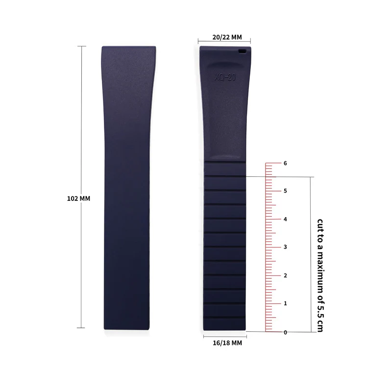 ★SuperDeals★Cut-to-Size CTS FKM Rubber Watch Strap - Image 15