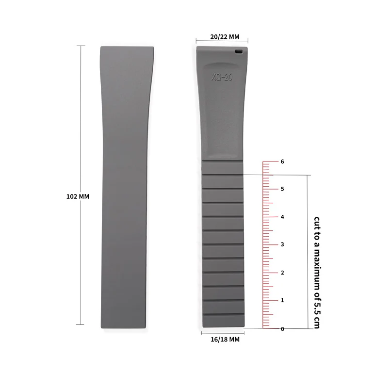 ★SuperDeals★Cut-to-Size CTS FKM Rubber Watch Strap - Image 16