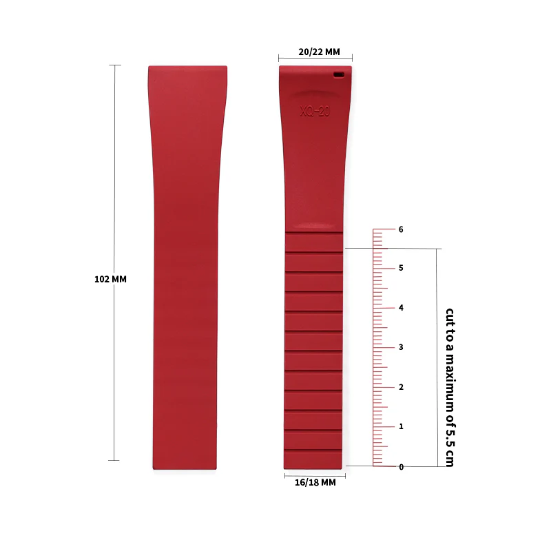 ★SuperDeals★Cut-to-Size CTS FKM Rubber Watch Strap - Image 20
