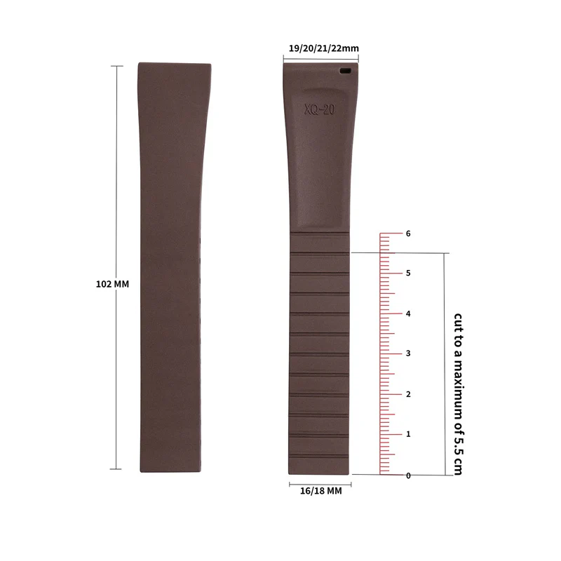 ★SuperDeals★Cut-to-Size CTS FKM Rubber Watch Strap - Image 30
