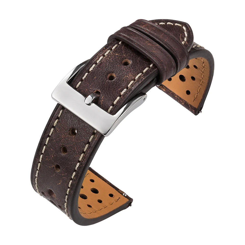 Handmade Genuine Cowhide Leather Strap 20mm - Image 6