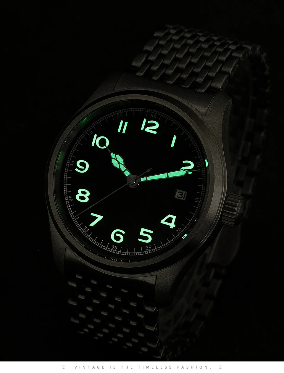 Ironwatch 38mm Military 8215 automatic Military Pilot Watch - Image 8