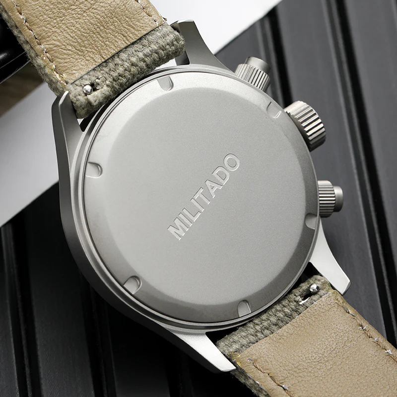 ★US Pre-Owned★Militado Retro VK61 Quartz Chronograph Watch - Image 12
