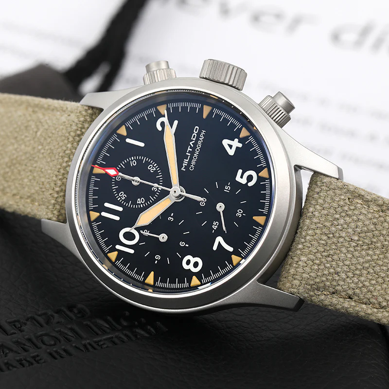 Militado Retro VK67 Quartz Chronograph Watch - 3 Dial - Image 10