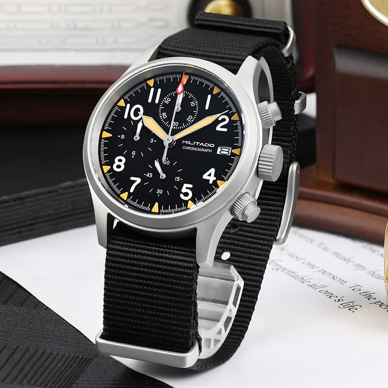 Militado Retro VK67 Quartz Chronograph Watch - 3 Dial - Image 21
