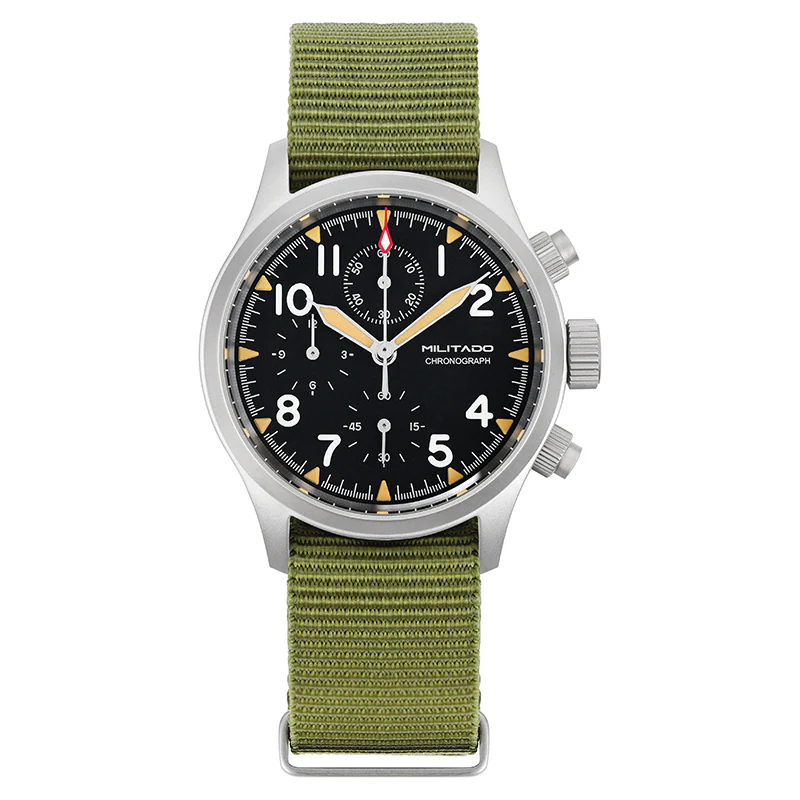 Militado Retro VK67 Quartz Chronograph Watch - 3 Dial - Image 4