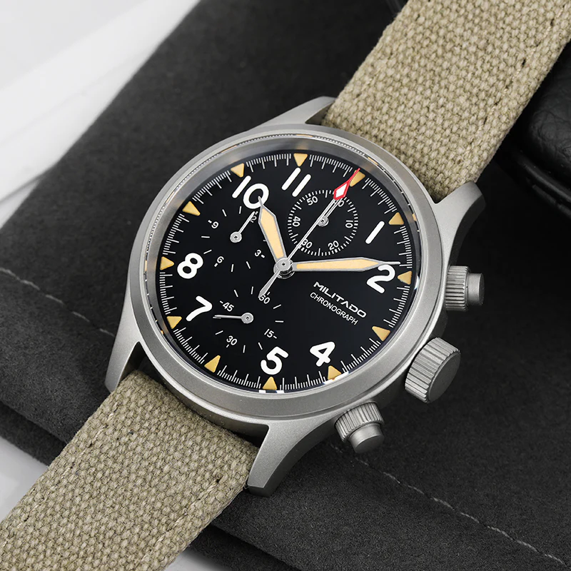 Militado Retro VK67 Quartz Chronograph Watch - 3 Dial - Image 9