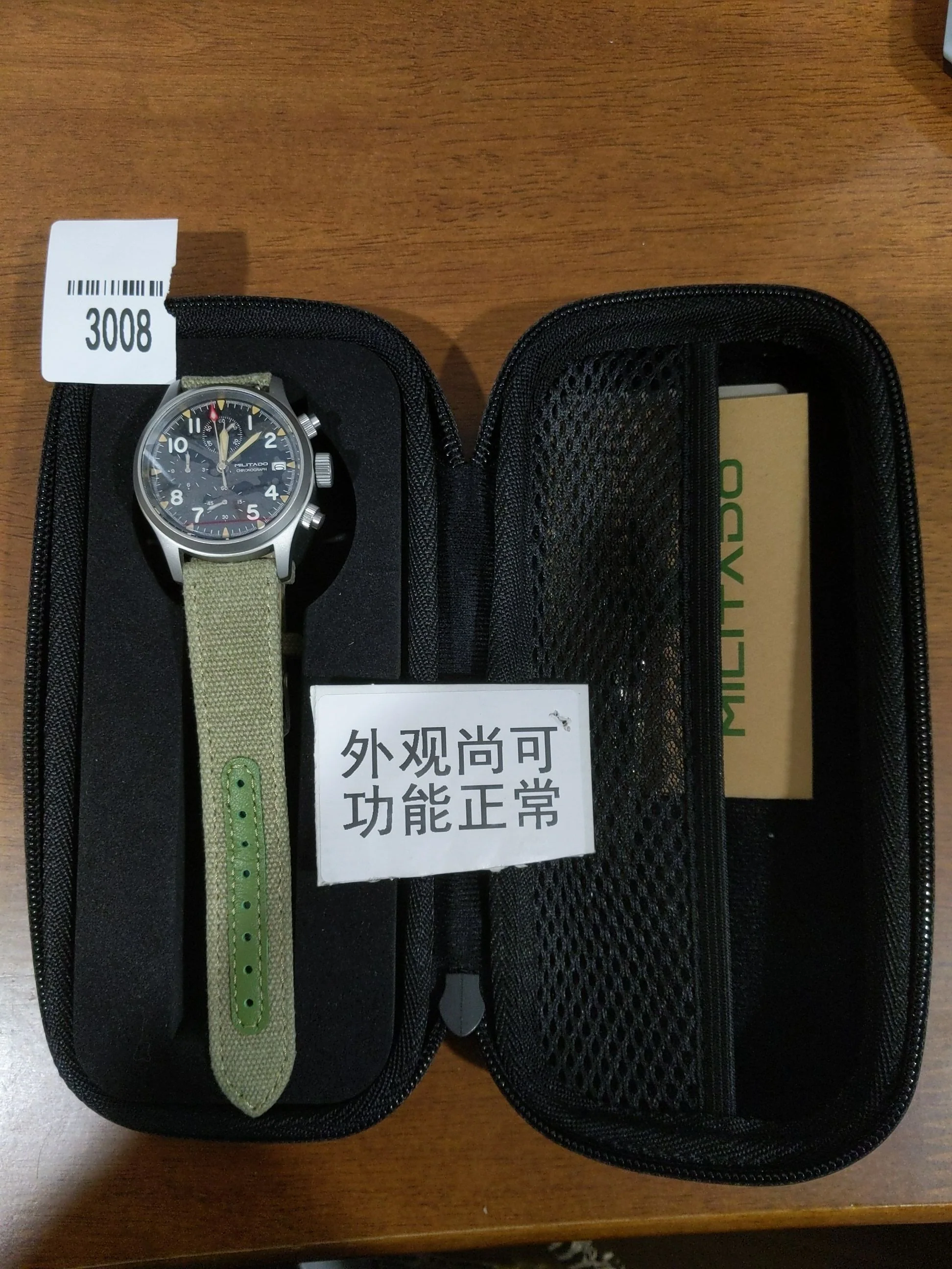 ★US Pre-Owned★Militado Retro VK67 Quartz Chronograph Watch - 3 Dial - Image 29