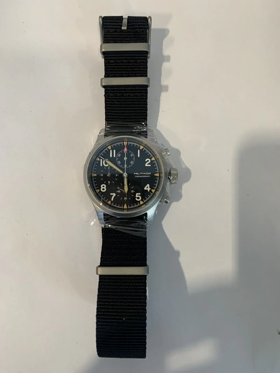 ★US Pre-Owned★Militado Retro VK67 Quartz Chronograph Watch - 3 Dial - Image 33