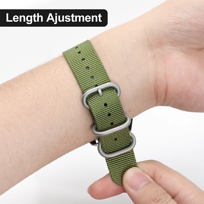 Thick Premium Woven Nylon Military Watch Strap Band - Image 10