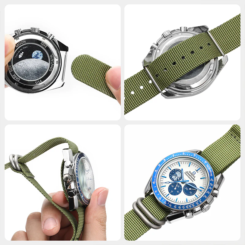 Thick Premium Woven Nylon Military Watch Strap Band - Image 11