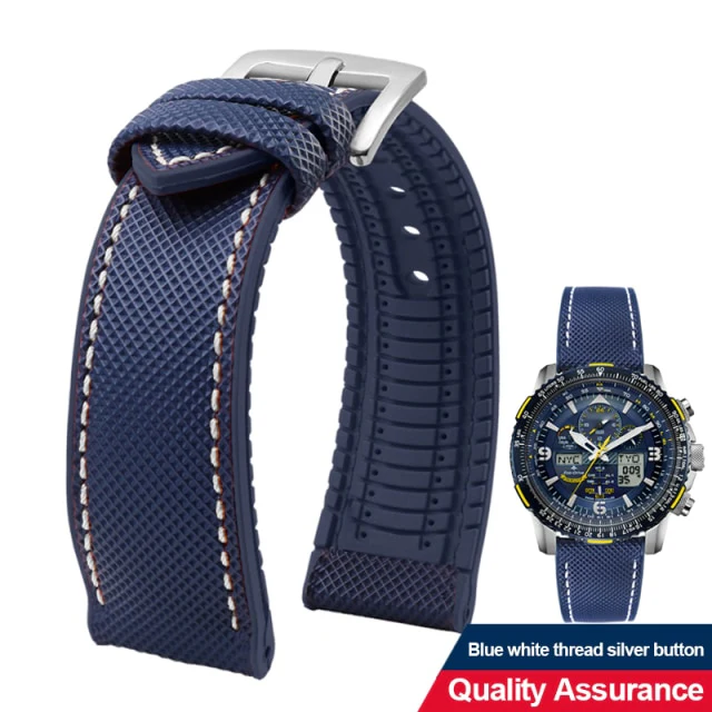 Breathable Rubber Canvas Watch Strap - Image 15