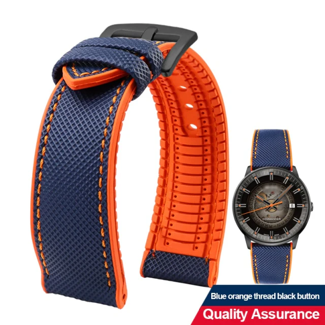 Breathable Rubber Canvas Watch Strap - Image 19
