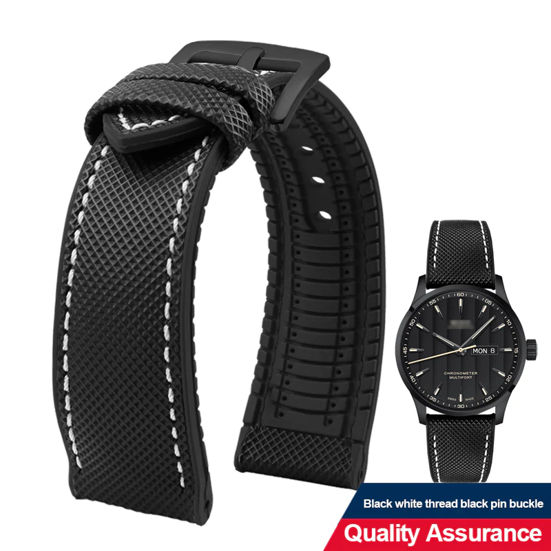 Breathable Rubber Canvas Watch Strap - Image 22