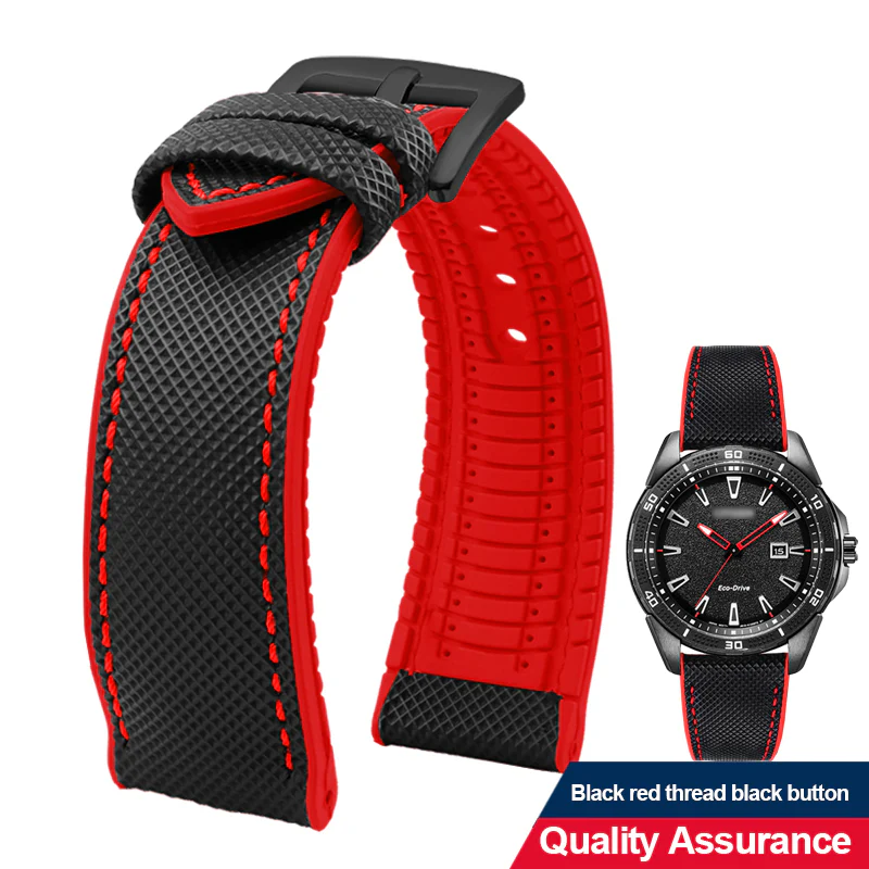 Breathable Rubber Canvas Watch Strap - Image 26