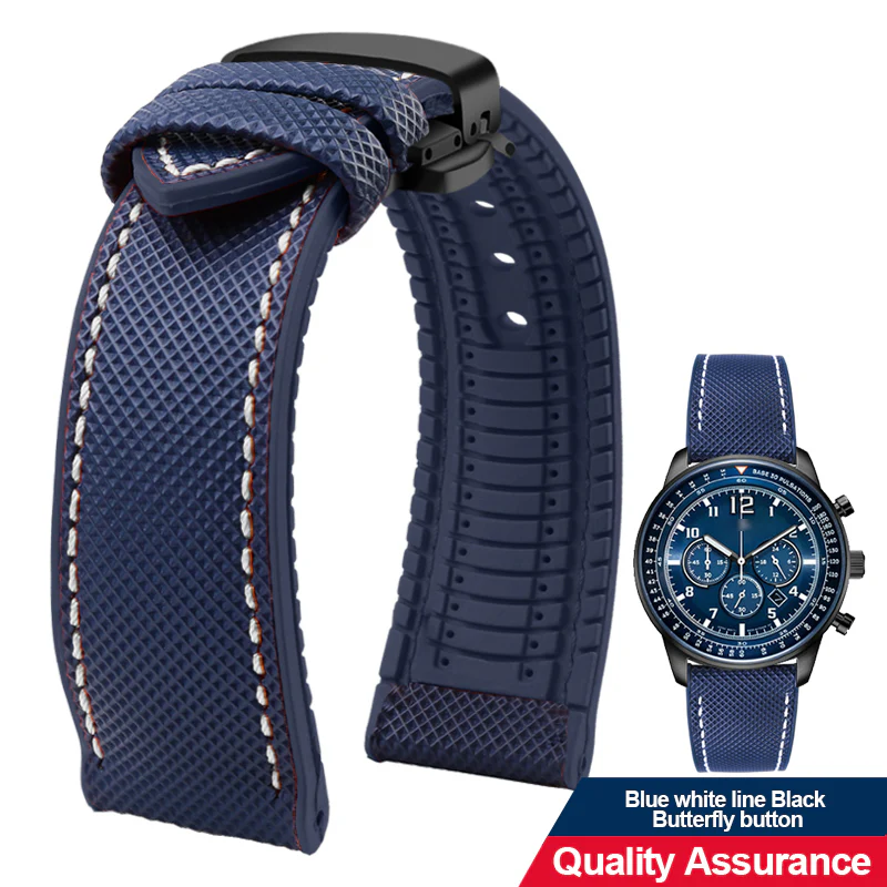 Breathable Rubber Canvas Watch Strap - Image 30