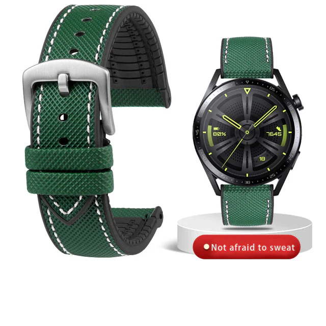 Breathable Rubber Canvas Watch Strap - Image 39