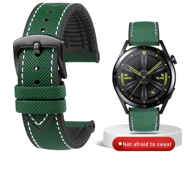 Breathable Rubber Canvas Watch Strap - Image 41