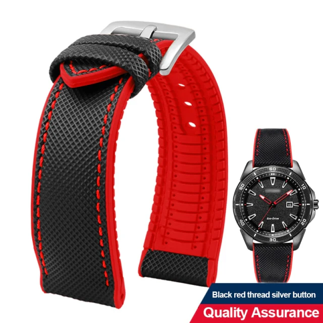 Breathable Rubber Canvas Watch Strap - Image 6