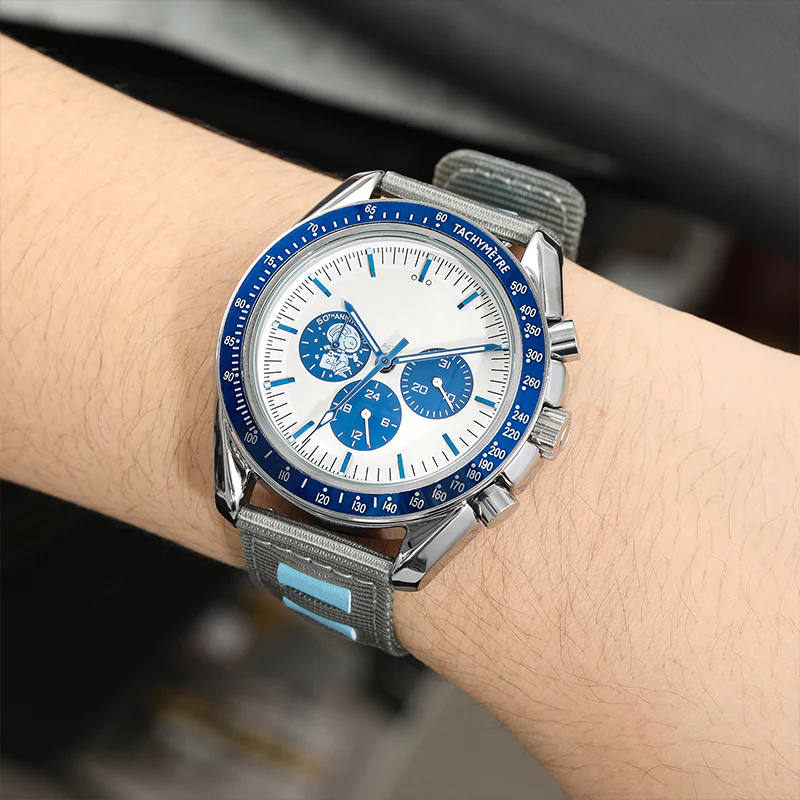 Leather Accented Canvas Nylon Watch Band 20mm/22mm - Image 19