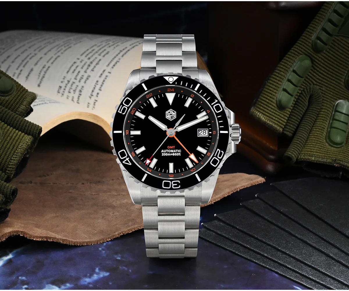 San Martin 39mm Diver GMT Watch SN0136 - Image 12
