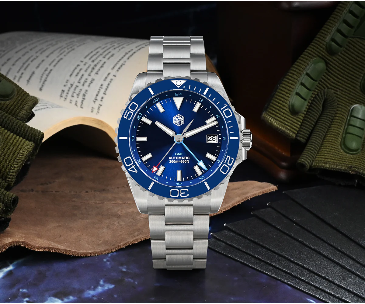 San Martin 39mm Diver GMT Watch SN0136 - Image 14