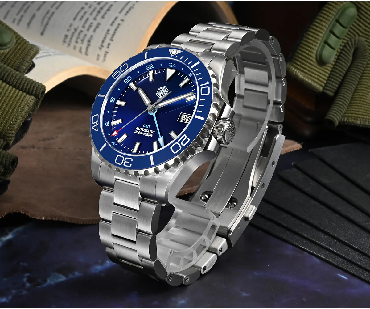 San Martin 39mm Diver GMT Watch SN0136 - Image 15