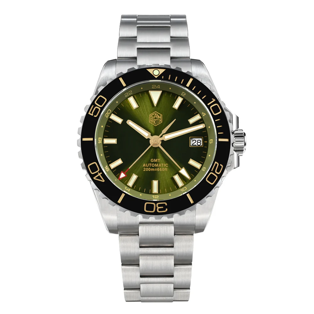 San Martin 39mm Diver GMT Watch SN0136 - Image 3