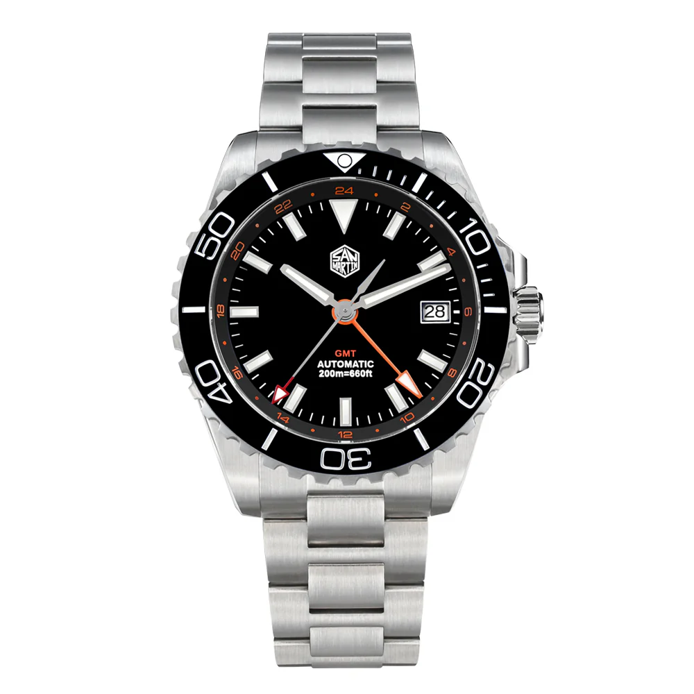 San Martin 39mm Diver GMT Watch SN0136 - Image 4