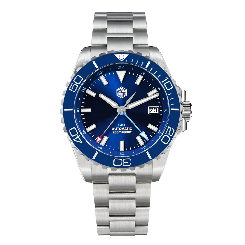San Martin 39mm Diver GMT Watch SN0136 - Image 5