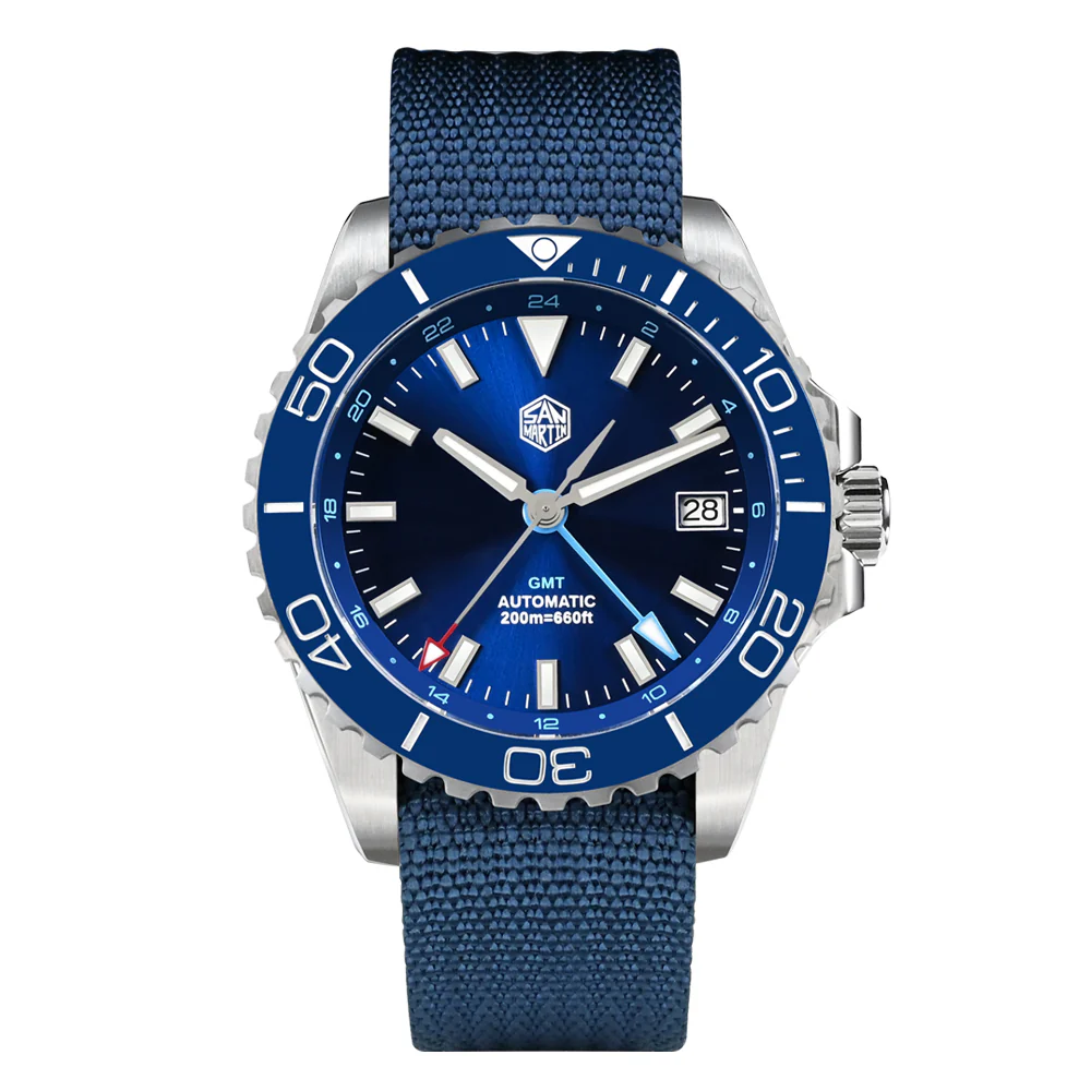 San Martin 39mm Diver GMT Watch SN0136 - Image 7