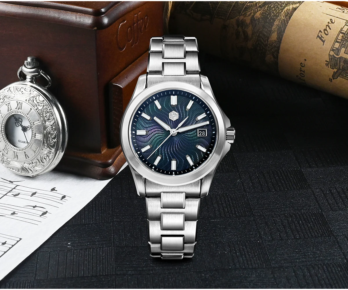 ★FlashSale★San Martin 39mm Mop Guilloche 9015 Automatic Men SN0150 - Image 5