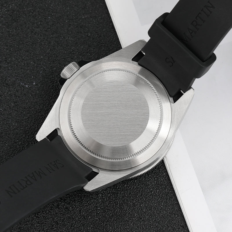 San Martin Fluorine Rubber Watch Band for SN0121G/SN054/SN008 - Image 16